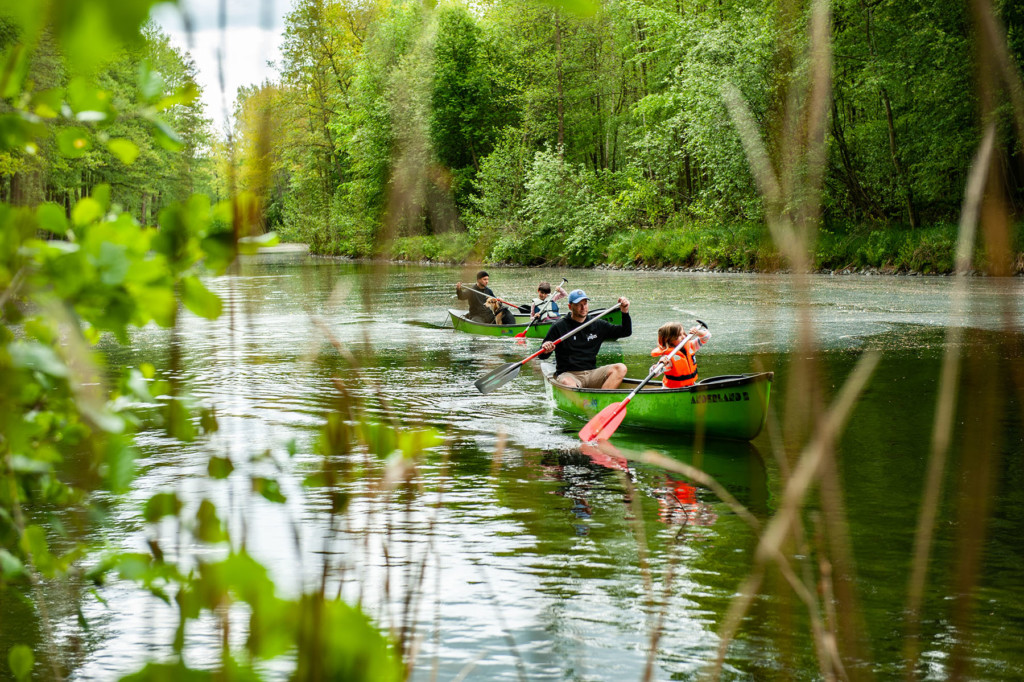 canadier auf der elde